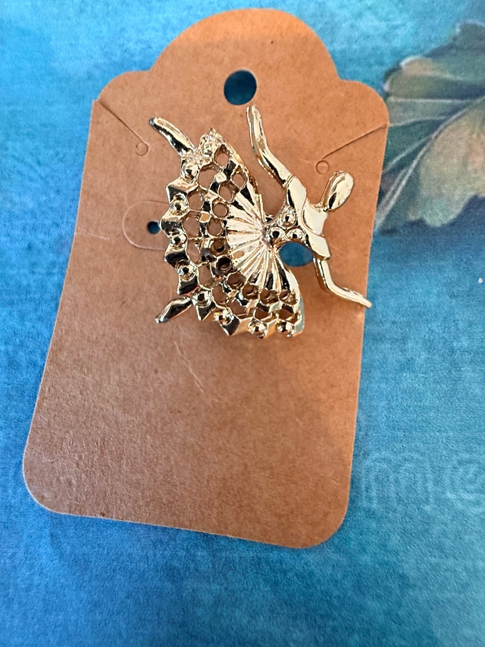 Gold Ballerina Brooch Pin - Elegant Dance Jewelry